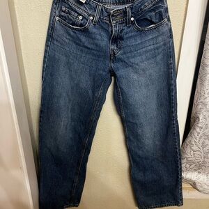Womens Levi Superlow Blue Jeans